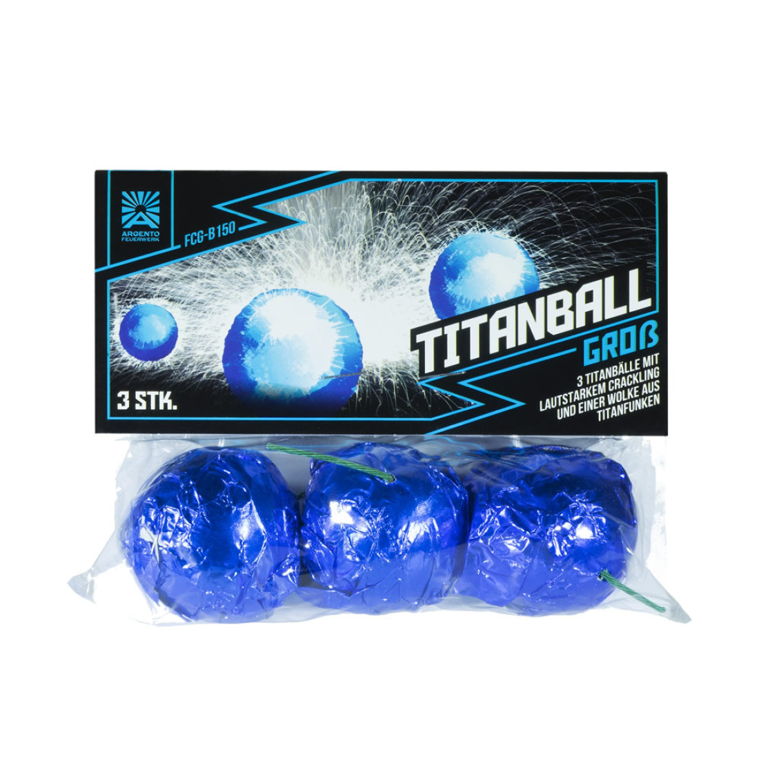 Argento Titanball groß (3 Stück)