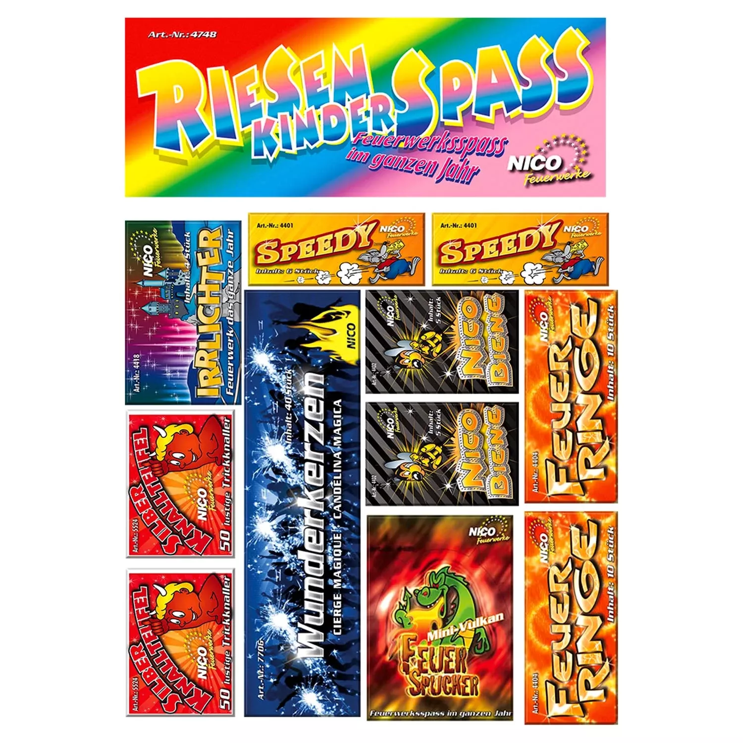 Nico Riesen-Kinderspass, 11 Schachteln sortiert