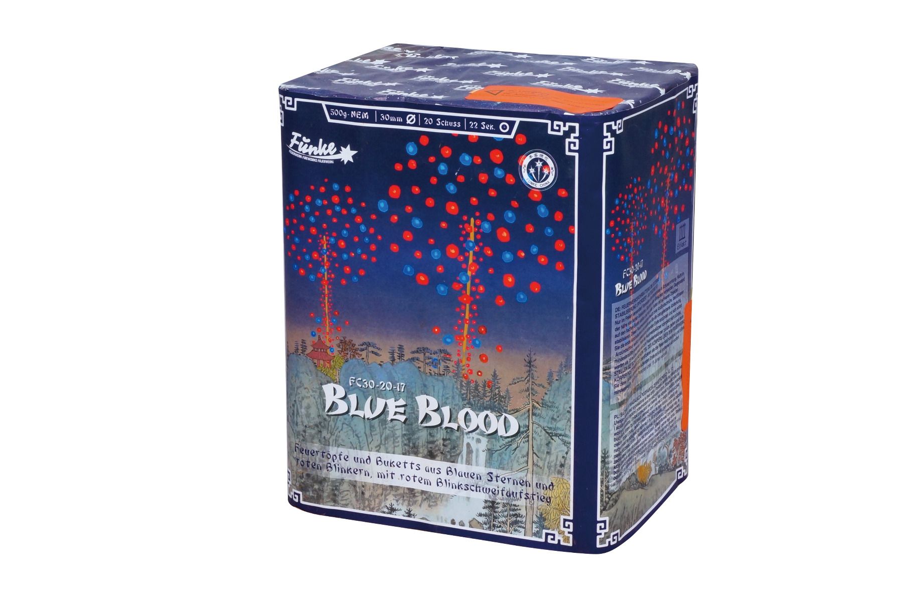 Funke Blue Blood, Feuerwerksbatterie, 20 Schuss