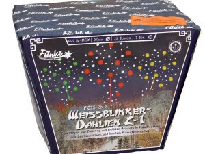 Funke Weissblinker Dahlien Z-1 Feuerwerksbatterie, 25 Schuss