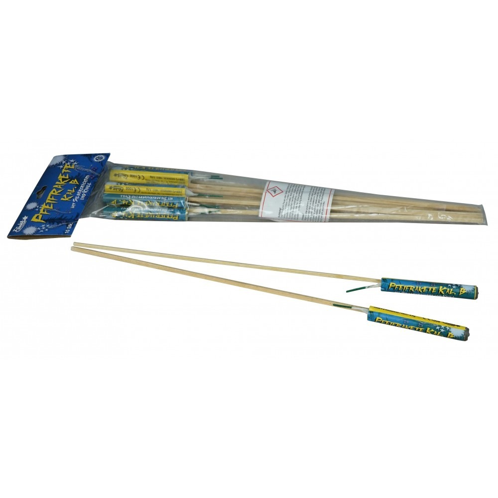 Funke Pfeifrakete Kal. B mit Silbercrackern und Knall