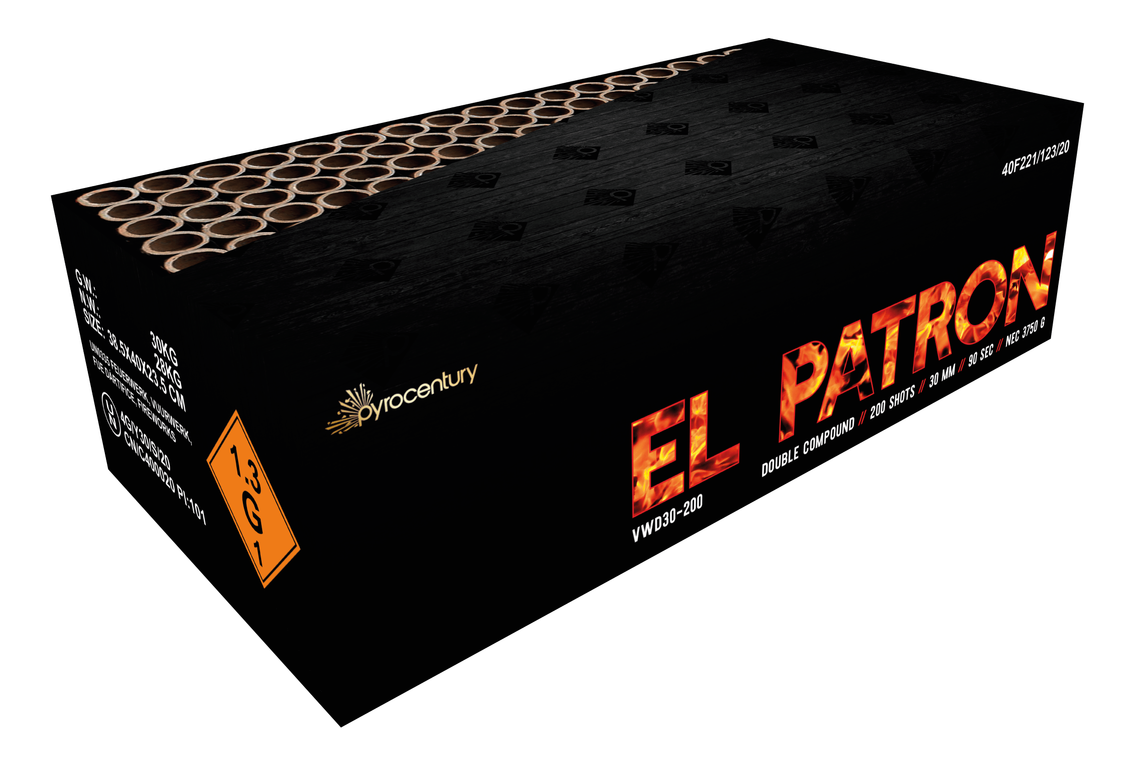 Pyrocentury El Patron 200 Schuss Doppel Verbundfeuerwerk