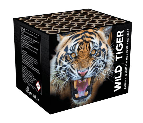 Pyrocentury Wild Tiger Feuerwerksbatterie mit 42 Schuss