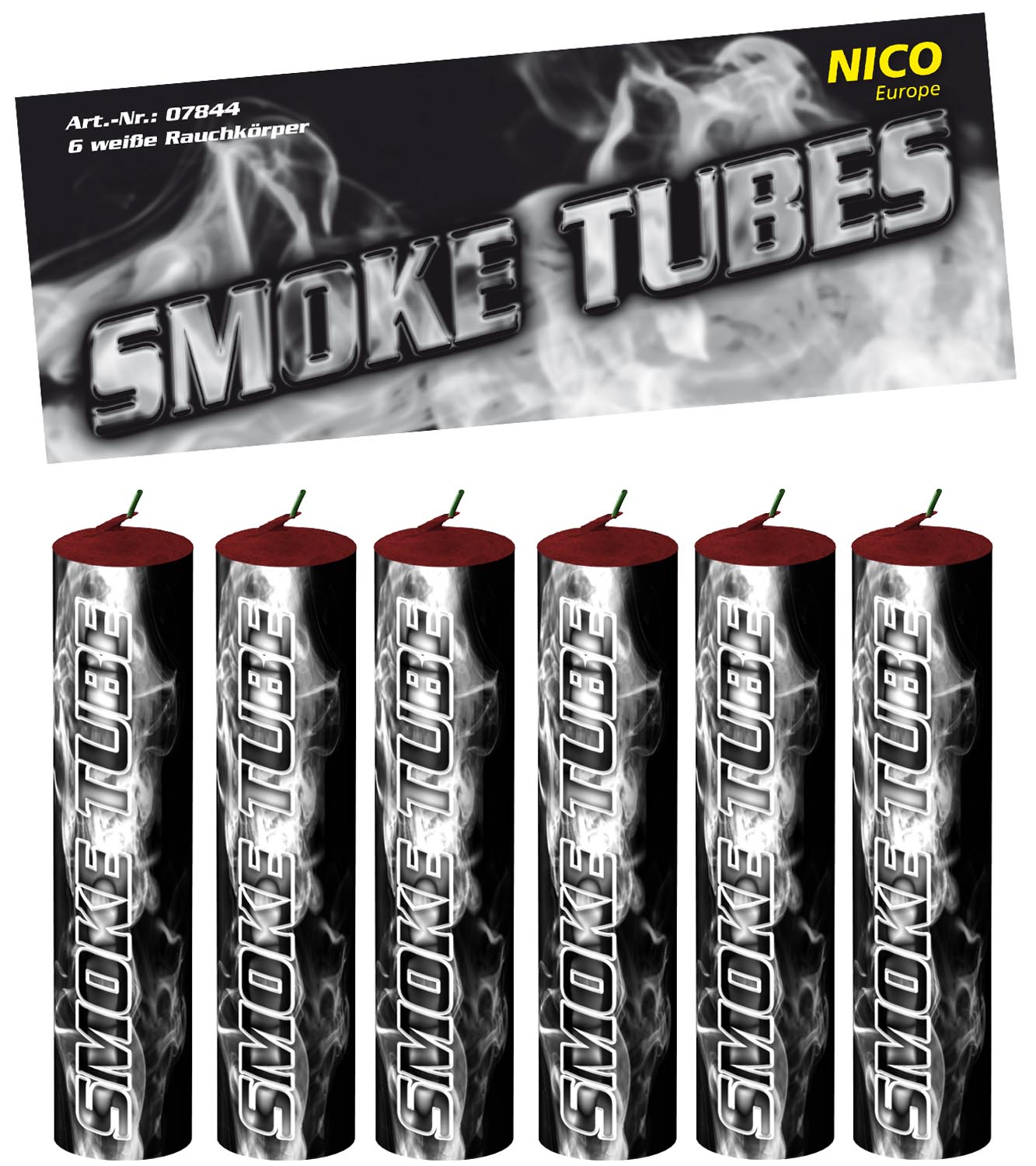 Nico Smoke Rauch Tubes Weiß (6er- Packung)