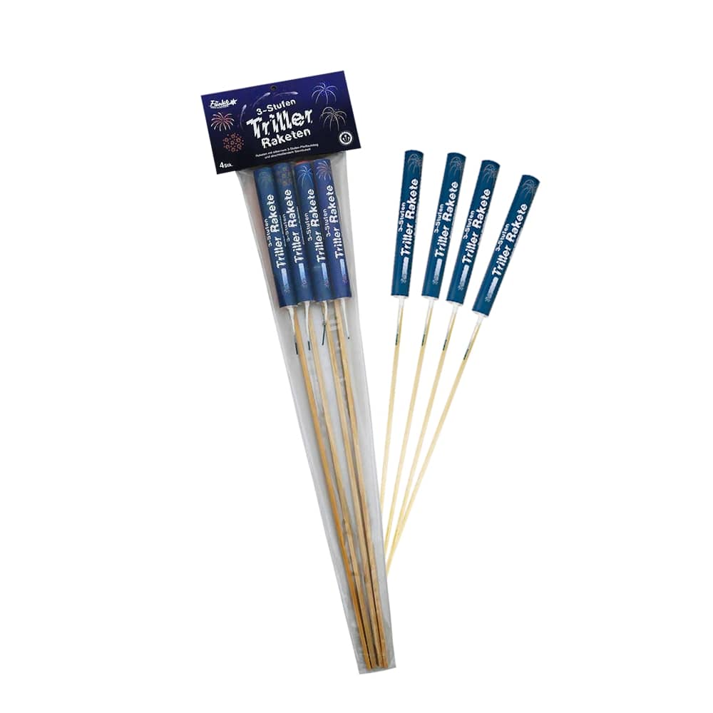 Funke 3-Stufen Triller Raketen (4 Stück)