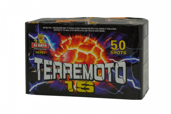 El Gato Terremoto (1 Sek) 50 Schuss Salute Batterie