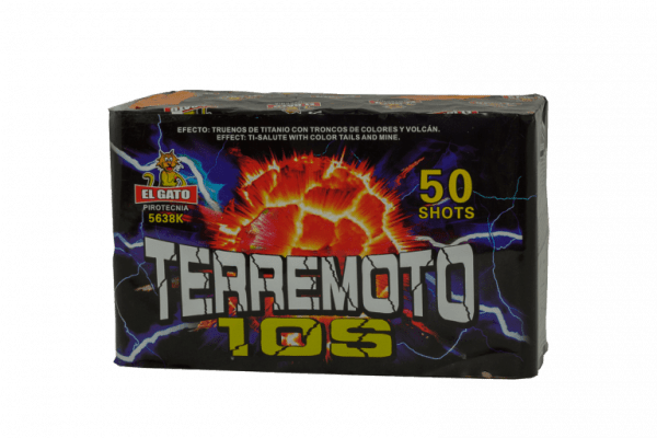 El Gato Terremoto (10 Sek) 50 Schuss Salute Batterie