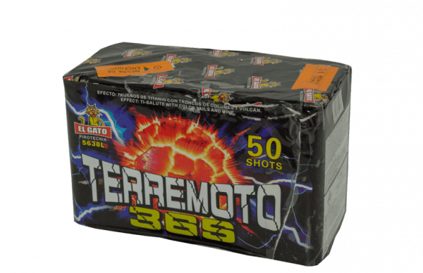 El Gato Terremoto (36 Sek) 50 Schuss Salute Batterie