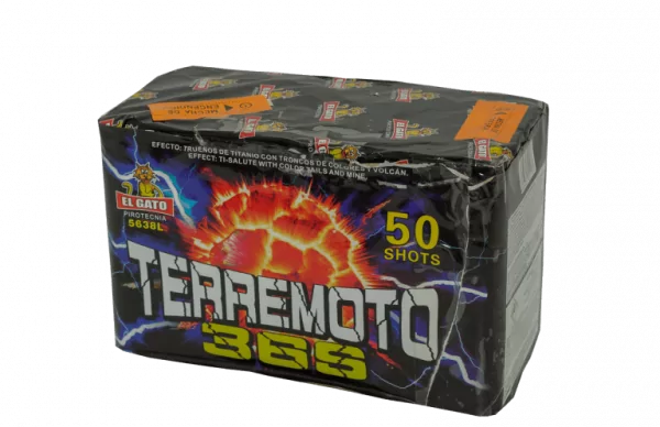 El Gato Terremoto (36 Sek) 50 Schuss Salute Batterie