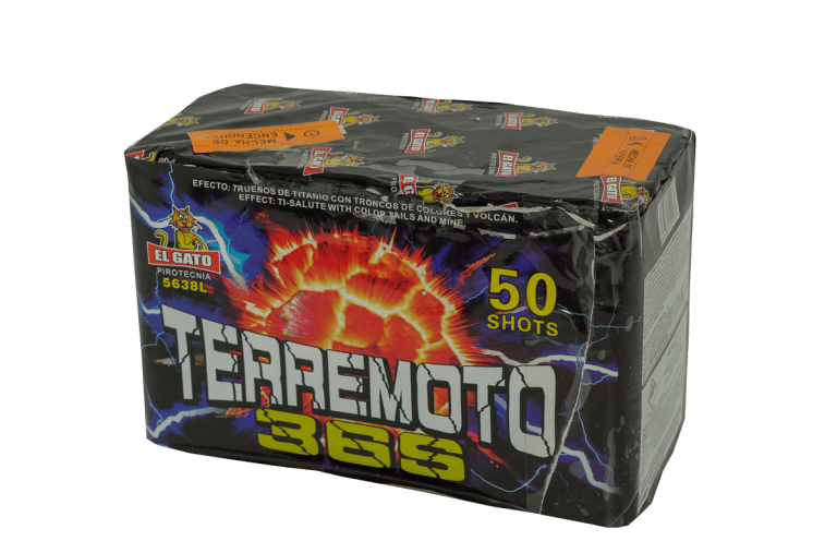 El Gato Terremoto (36 Sek) 50 Schuss Salute Batterie