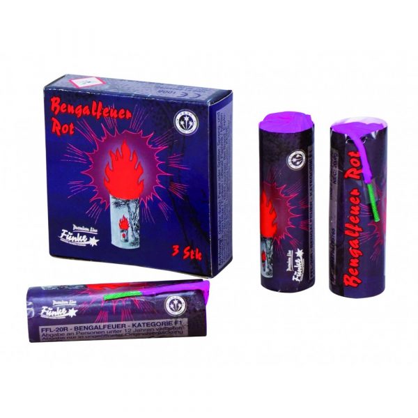 Funke Bengalfeuer Rot F1 (3 Stück)