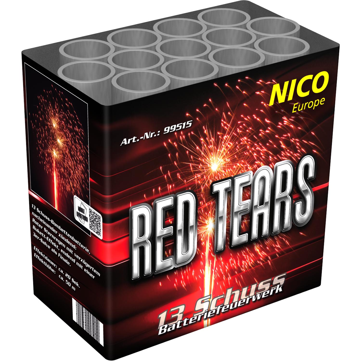 Nico Red Tears 13 Schuss Feuerwerksbatterie