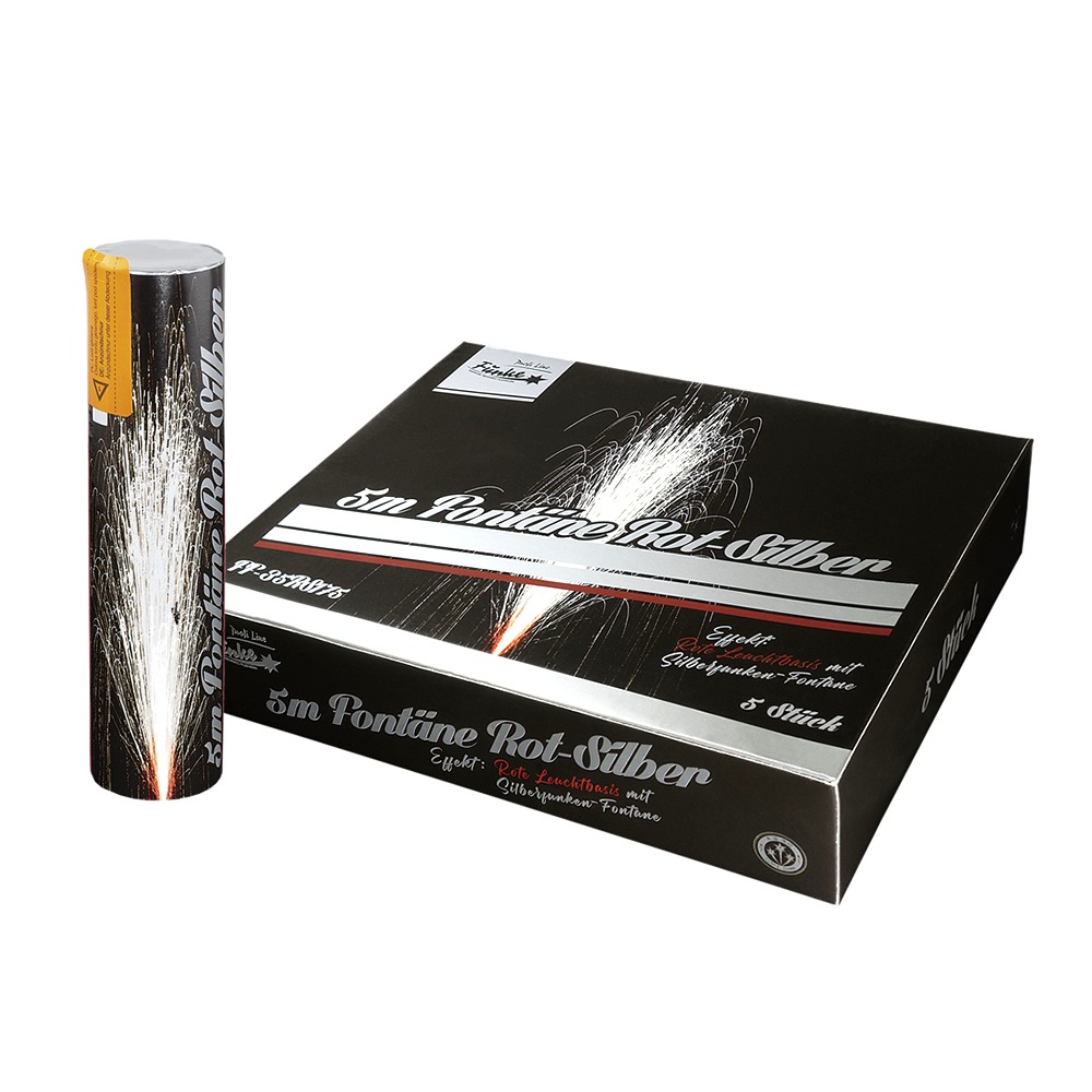 5m Fontäne Rot-Silber von Funke (1 Stück)