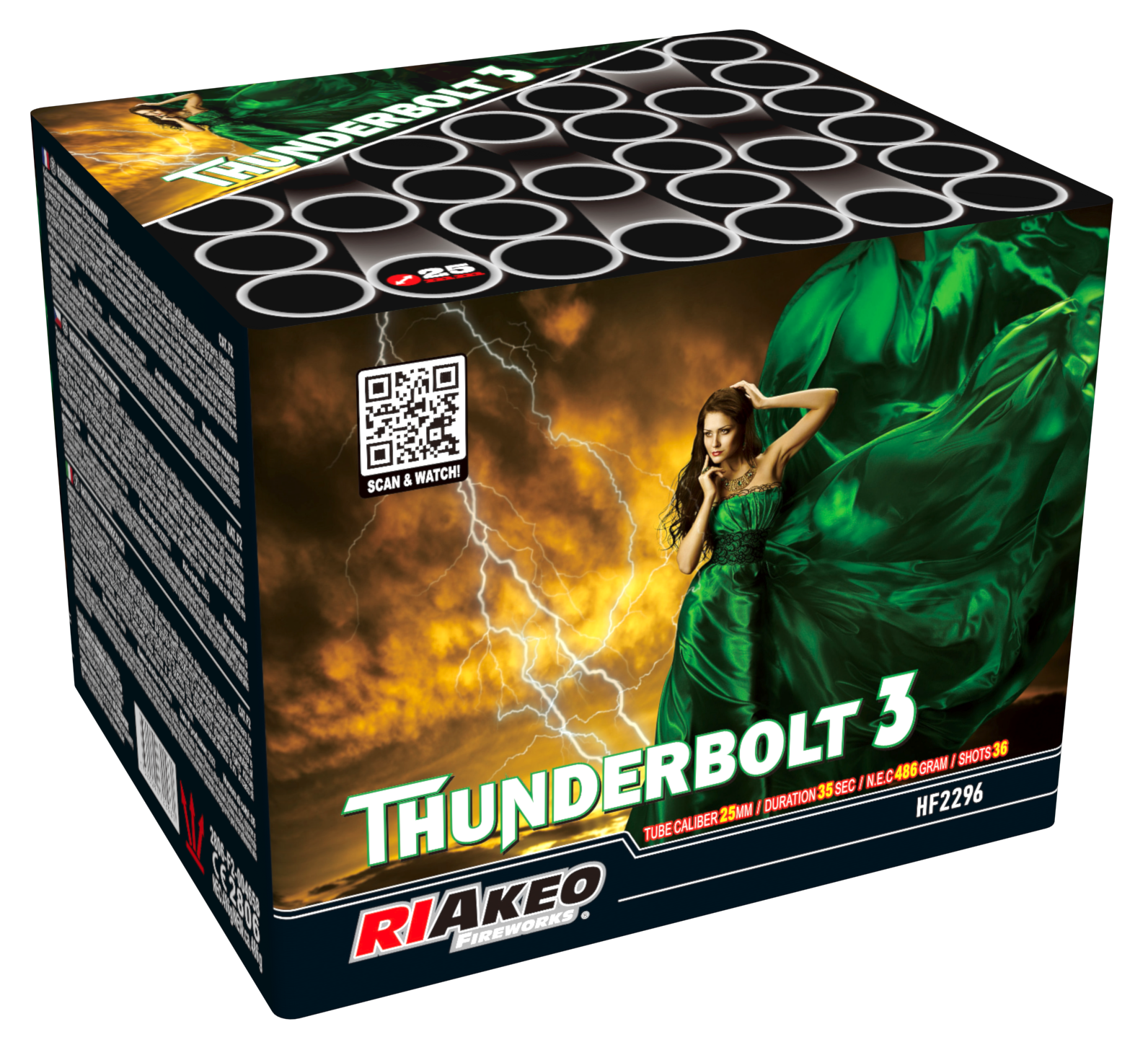 Riakeo Thunderbolt 3 - 36 Schuss Batterie