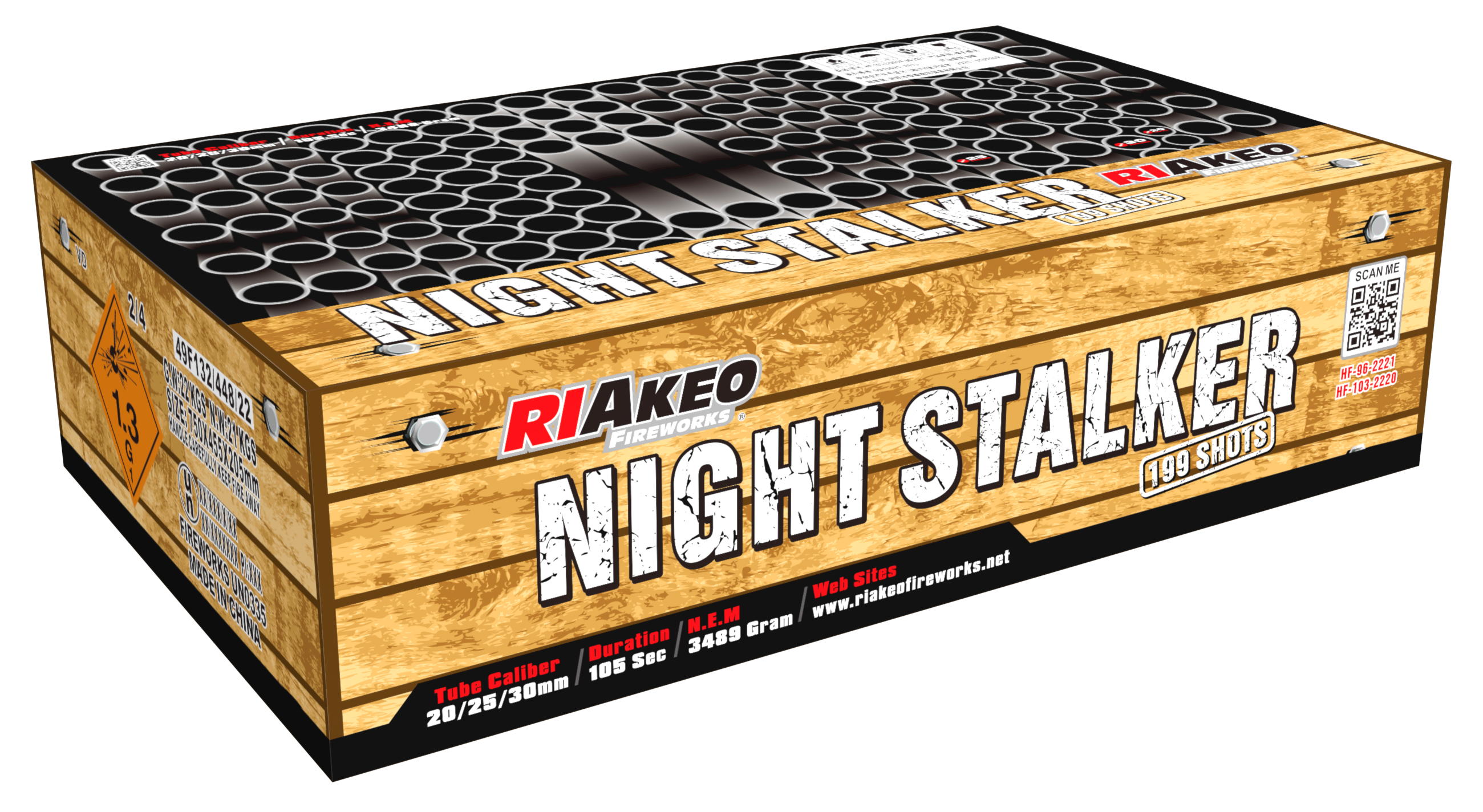 Riakeo Night Stalker 199 Schuss Verbundfeuerwerk Sortiment