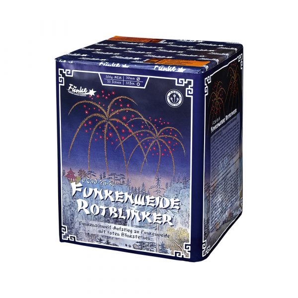 Funkeweide Rotblinker Feuerwerksbatterie, 25 Schuss