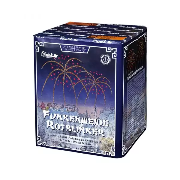 Funkeweide Rotblinker Feuerwerksbatterie, 25 Schuss