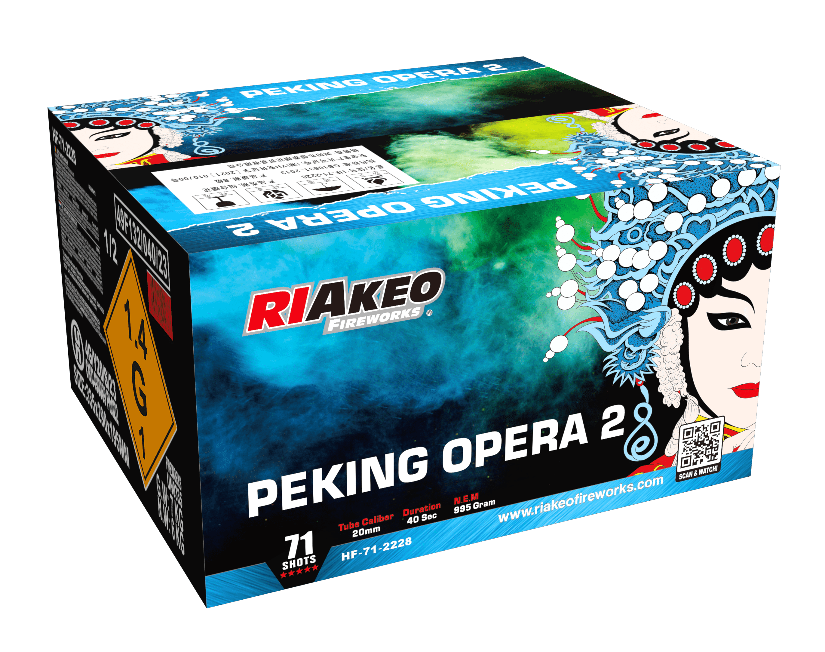 Riakeo Peking Opera 2 - 71 Schuss Verbundfeuerwerk