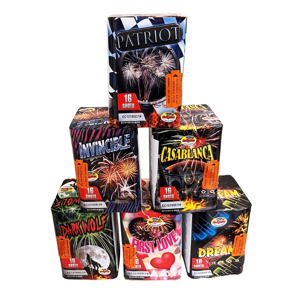 Sunsong 16 Schuss Batterie Sortiment 25mm (6 Stück)