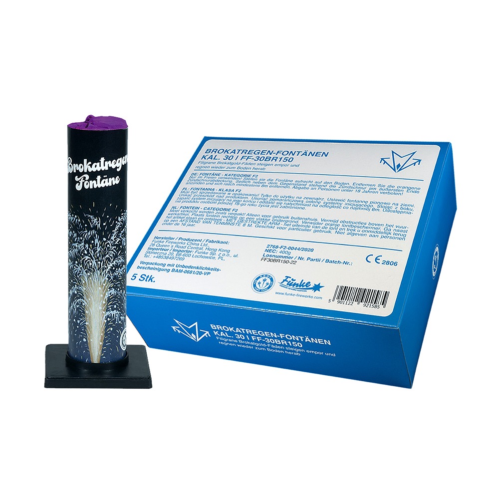 Funke Brokat-Fontäne mit blauen Sternen (5 Stück)