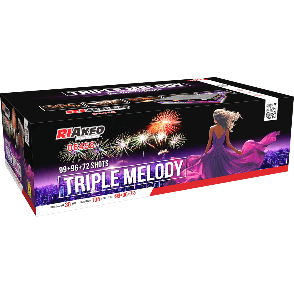 Riakeo Triple Melody 267 Schuss Dreifach Verbundfeuerwerk