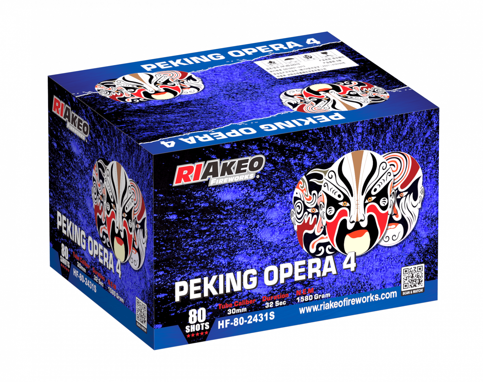 Riakeo Peking Opera 4 80 Schuss Verbundfeuerwerk