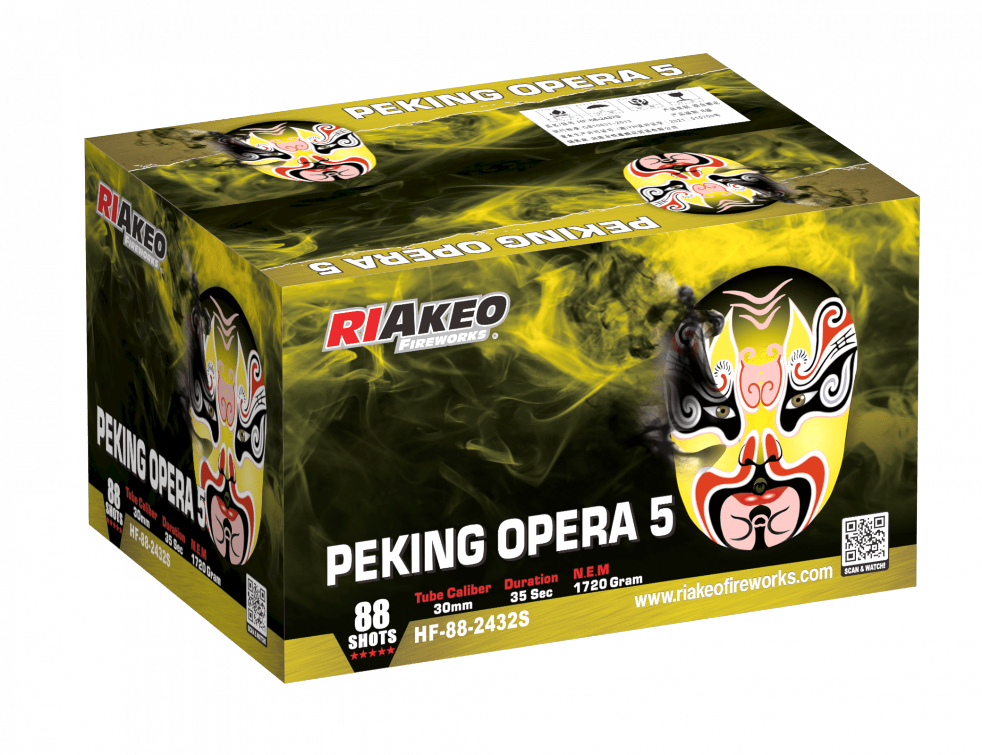 Riakeo Peking Opera 5  88 Schuss Verbundfeuerwerk