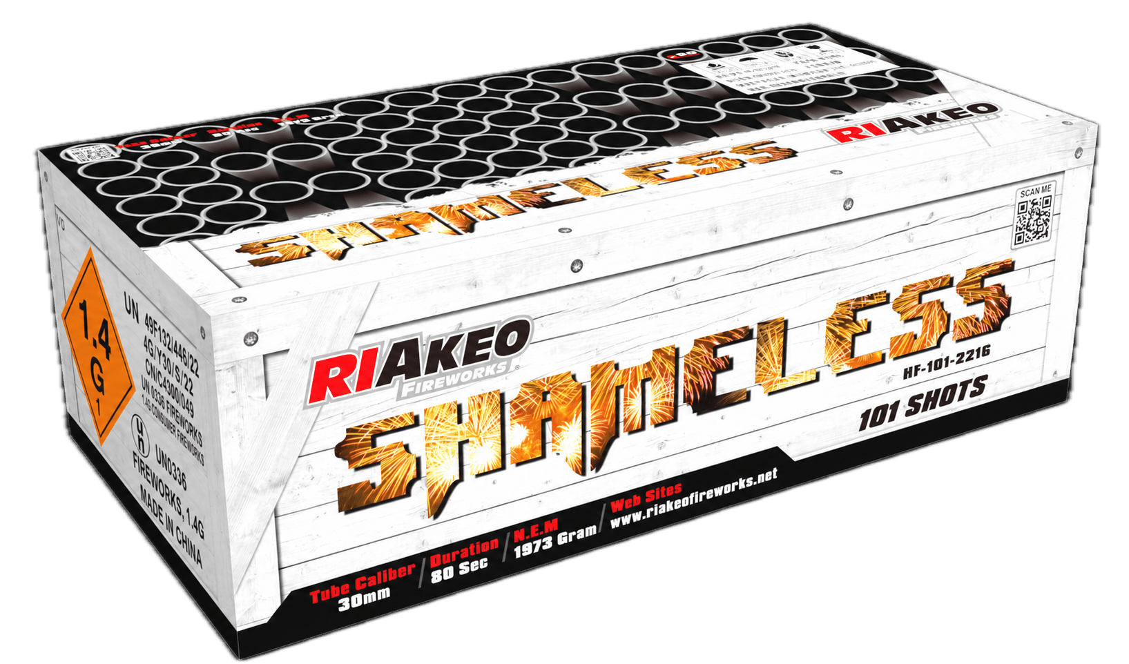 Riakeo Shameless Verbundfeuerwerk 101 Schuss