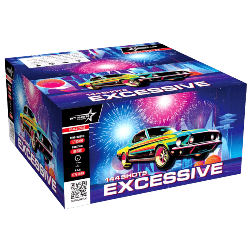 Sky Painter Excessive 144 Schuss Verbundfeuerwerk