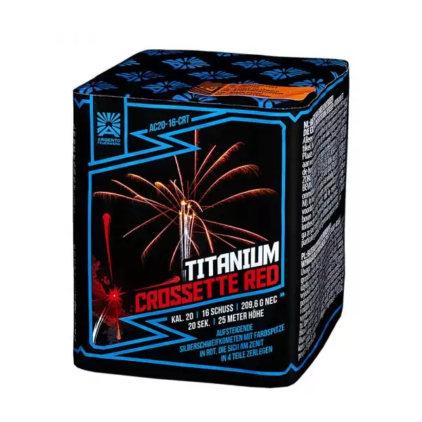 Argento Titanium Crossette Red